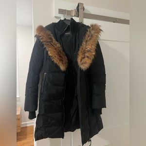 COPY - KAY down coat with natural fur Signature Mackage Collar